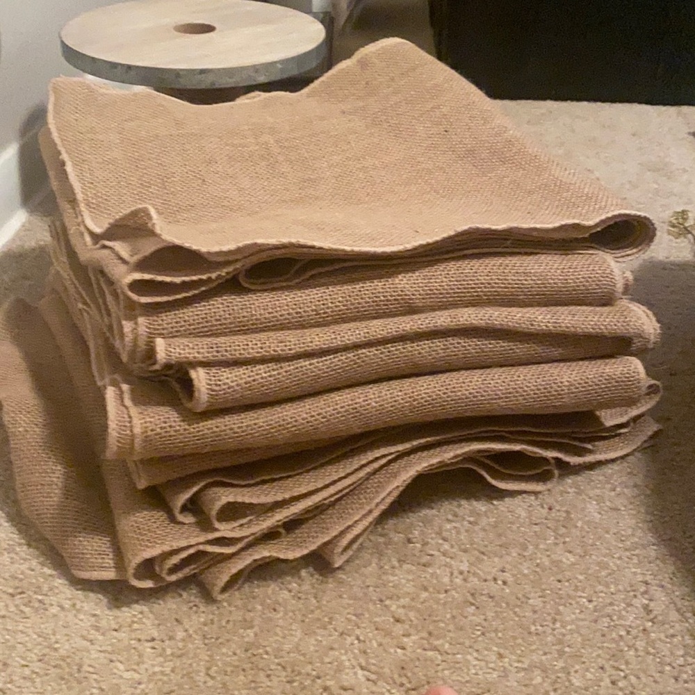 group of 6 Burlap Table Runners Wedding Decor Shower Decor